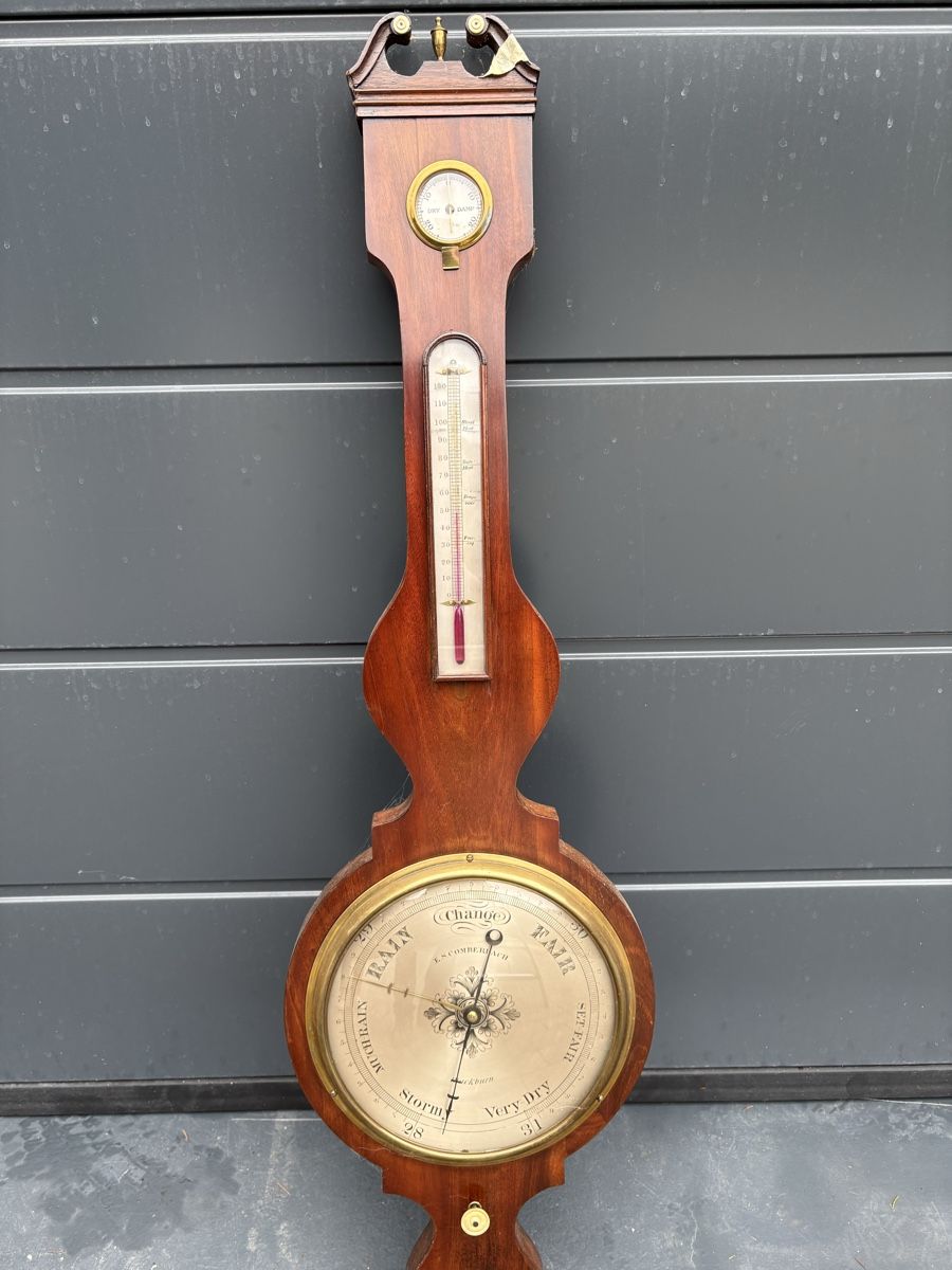 Altri elettrodomestici e apparecchi d’epoca: Antikes Barometer/Thermometer aus Holz – Usato da Gündisau venduto da Gregory-dean