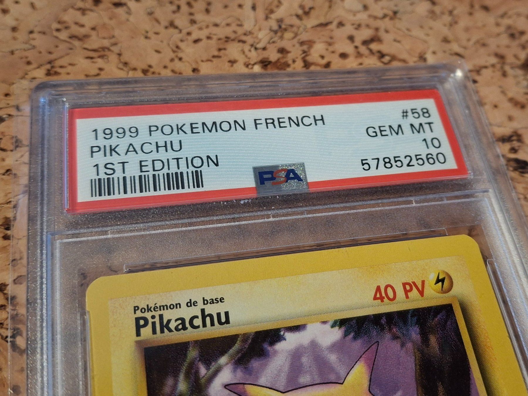 Pokémon Cartes à collectionner: FR PSA 10 Base set 1st edition Pikachu 1999 – Neuf avec emballage d'origine à Charrat par Magmar 1