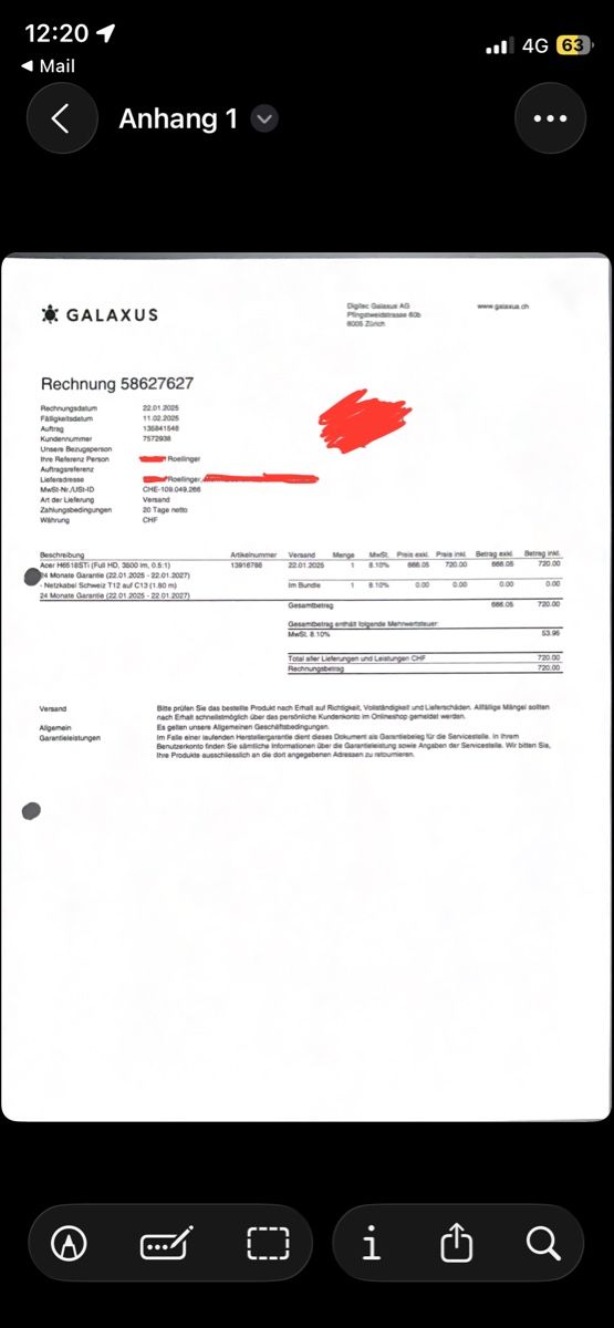 Acer Proiettori: Acer Beamer H6518STi DLP-Projektor – Nuovo (secondo la descrizione) da Riehen venduto da cit_j7rg 6