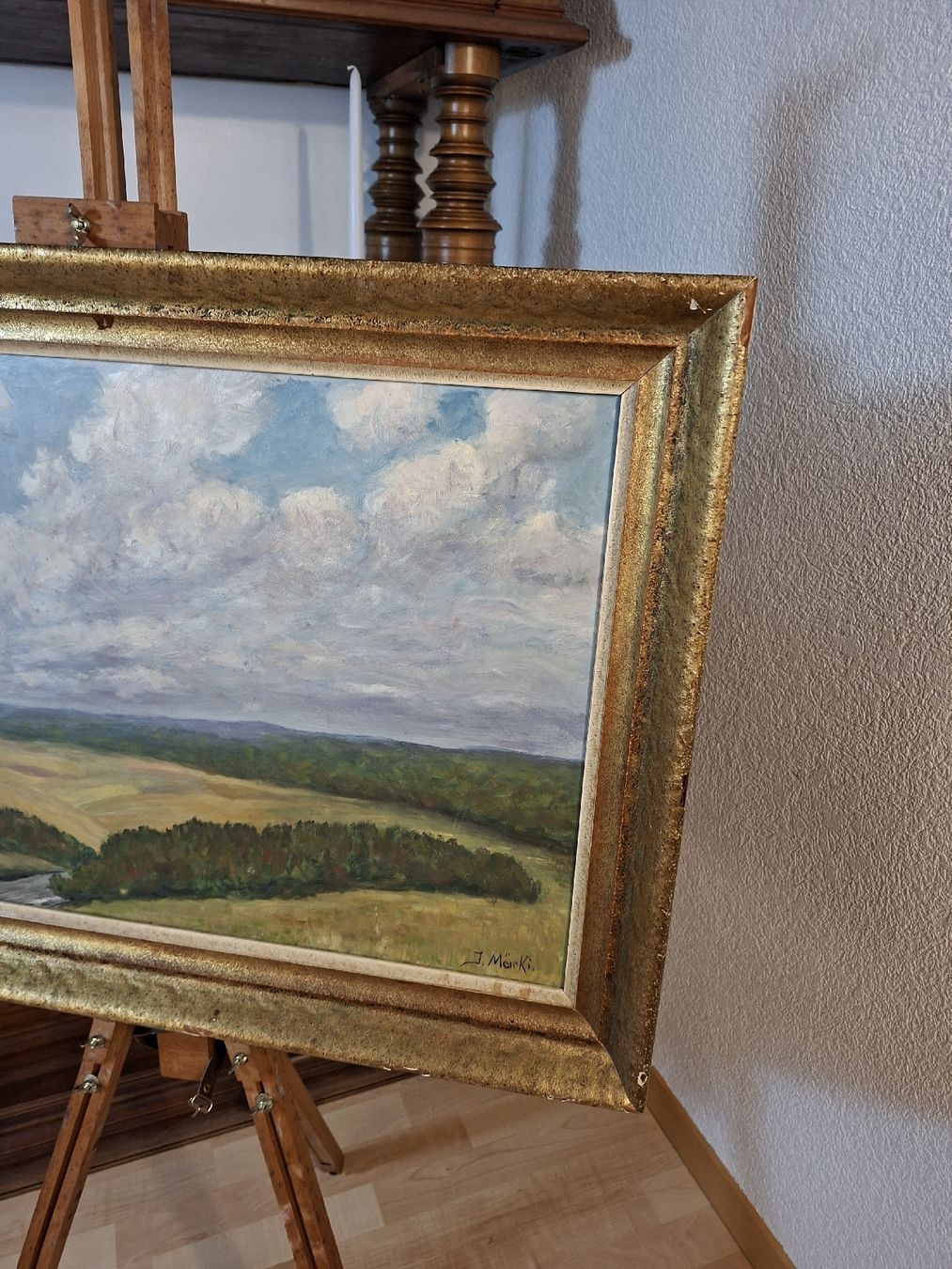 Gemälde:  Originales Oelgemaelde J. Maerki Schweizer Landschaft – Gebraucht aus Steffisburg von ZeitReise_ 2