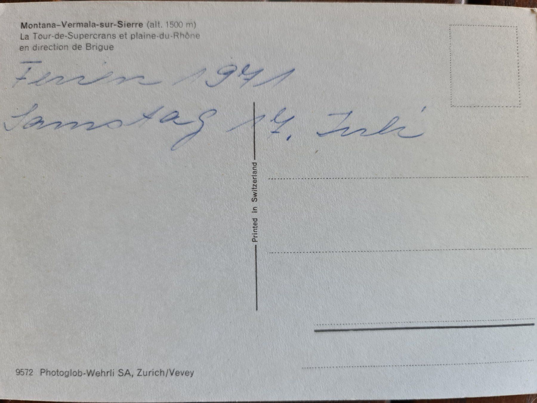 Cartoline postali: Ansichtskarte Montana – Usato da Dintikon venduto da Vexi 1