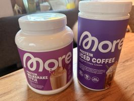 More Protein Milchreis Zimt und Iced Coffe Hazelnut Crispy 