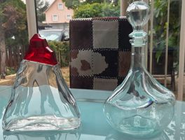 Dekanter Karaffe Glas, Evian-Glasflasche/Matterhorn Set