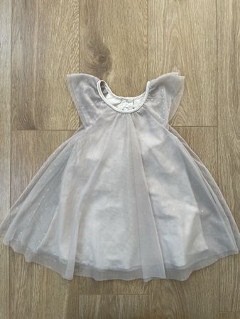 Mädchen Kleid H&M Tüll beige Gr.92