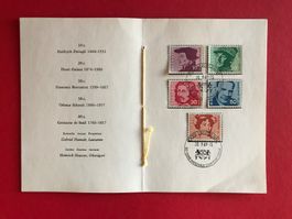 Briefmarken PTT Frankomarken 1969 Zwingli Guisan Borromini