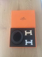 Hermès Gürtel Set Schwarz mit zwei Schnallen Gr 95