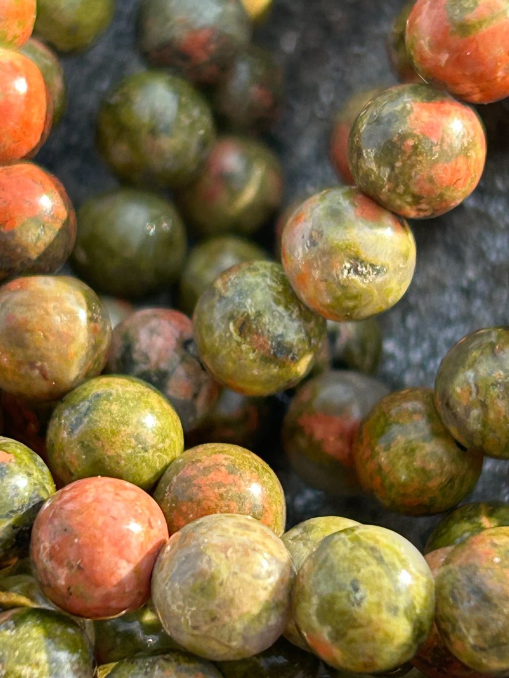 Pietre preziose: Strang echte Unakit beads 6 mm – Nuovo e nell'imballaggio originale da Niederrohrdorf venduto da Ytobi