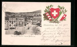Präge-AK Neuchâtel, Vue prise depuis l