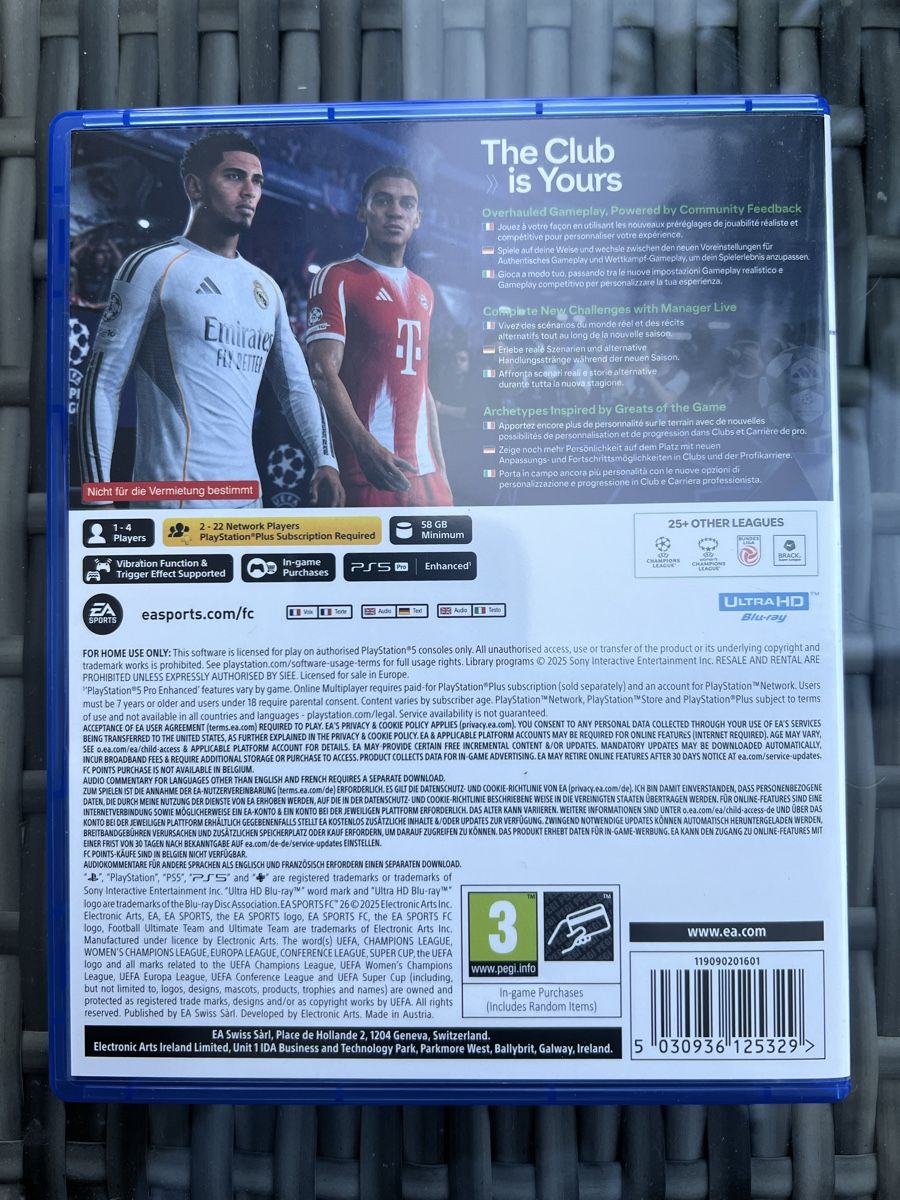 Sony Giochi: FC 26  – Usato da Territet venduto da Supremerockers 2