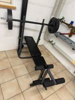 Hantelbank verstellbar inkl. Langhantel und Gewichten 🏋️‍♂️