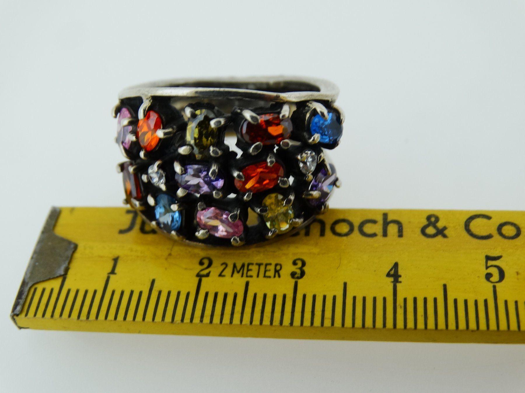 Anelli: Silber 950 Ring mit Farbigen Steinen – Usato da Adliswil venduto da Isaac_92 6