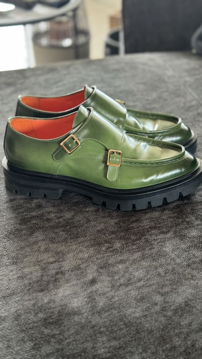 Santoni Scarpe da donna: Santoni Monk grün Grösse 39 – Nuovo (secondo la descrizione) da Steinach venduto da Pumuckeli1 1