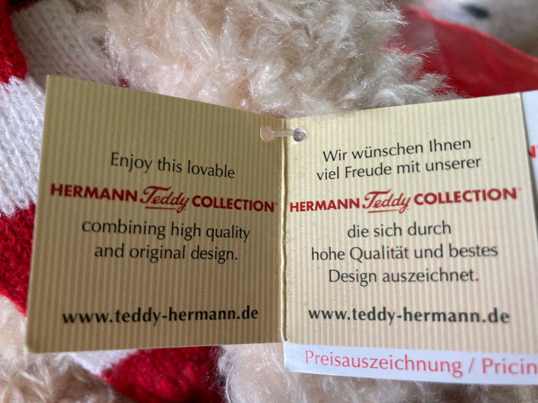 Teddy Hermann Spielzeuge: Teddy Hermann Sammler-Bär mit Schal & Handschuhen – Gebraucht aus Mönchaltorf von Tschibi 5
