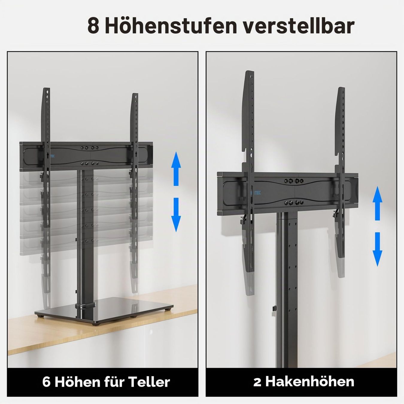 TV Standfuss Fernsehständer höhenverstellbar 26-65 Zoll (Neu und ...