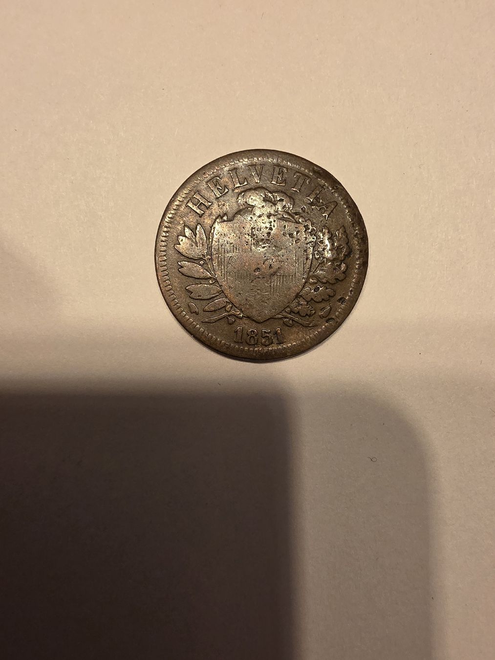 Alle Münzen: piece 2cts 1851 – Gebraucht aus Fribourg von yan_z5fr