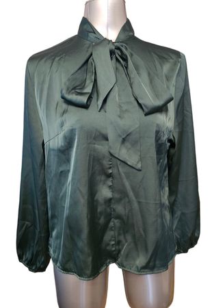 Elegante Vintage Bluse mit Schluppe Gr. L/XL
