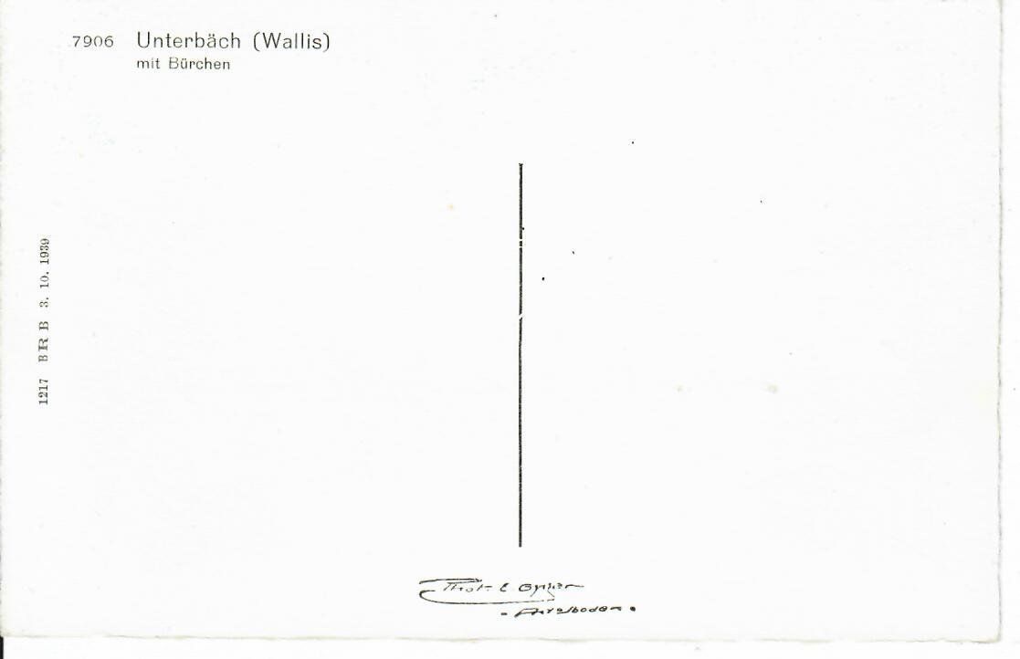 Cartes postales: Unterbäch – D'occasion à Hochdorf par Ziegel-16 1