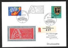 Sonderbrief A. 1371 AGA Lenzburg 30.4.-10.5.1981