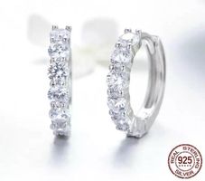 silber ohrring mit zirkonia