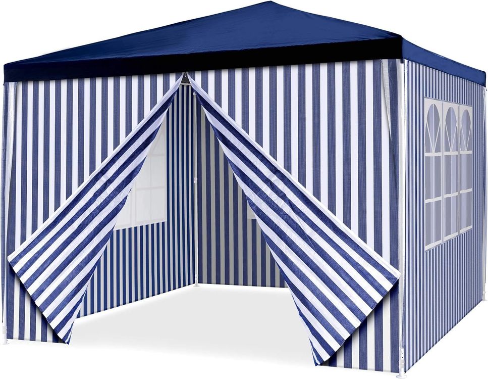 Profizelt Pavillon Partyzelt Festzelt 3x4 Meter PVC Weiß Gestänge 38mm
