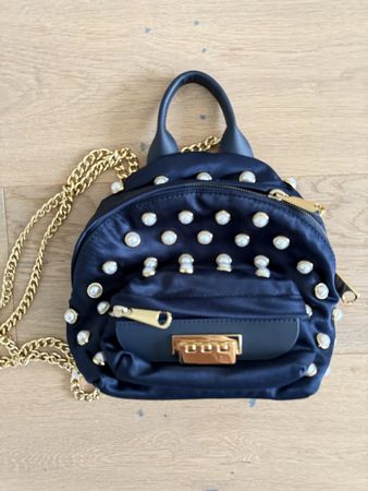 Zac Posen Navy Pearl Mini Backpack
