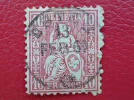 Sitzende: Nr.38 sauberer Voll-Stempel von USTER (ZH)