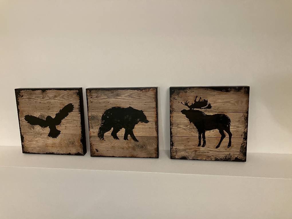 Articoli in legno: Cadres style montagne x 3 – Usato da Genolier venduto da Mamati3 1