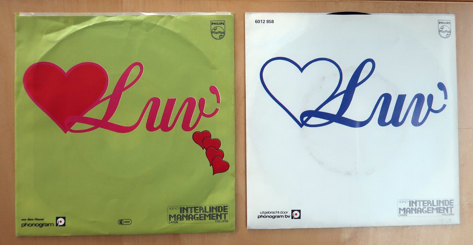 Dischi in vinile: LUV' - 2 VINYL SINGLES (VG+) – Usato da Hedingen venduto da Studers 1
