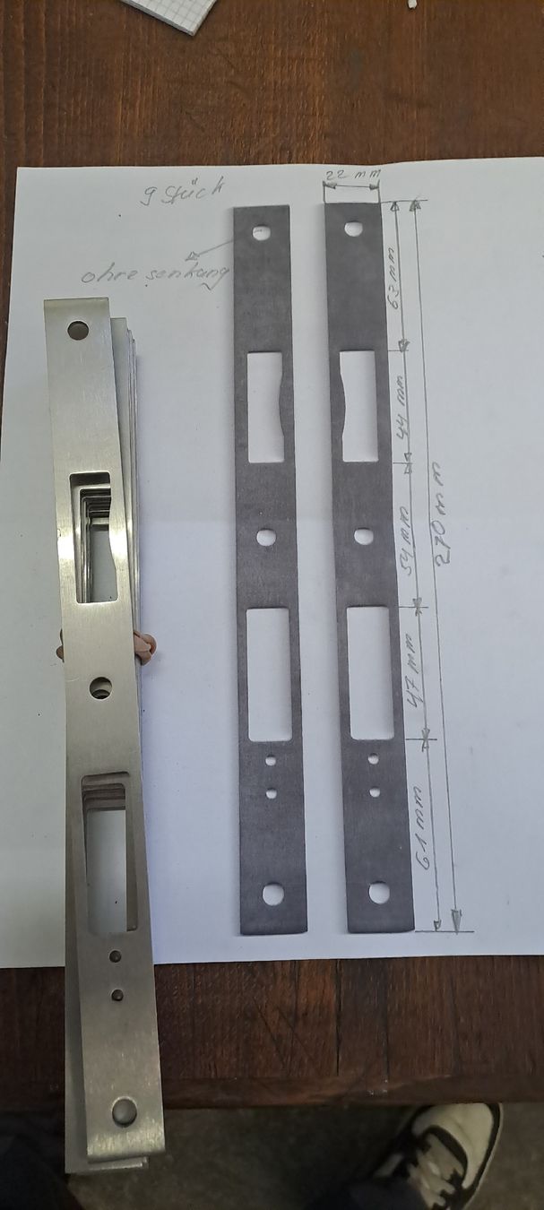 Ferramenta: Pos.6 Schliessbleche MSL FlipLock INOX – Nuovo (secondo la descrizione) da Stetten AG venduto da Maschinenwarencenter