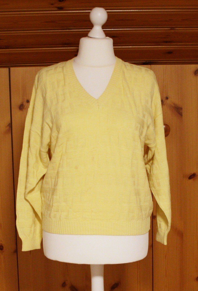 Maglioni & Felpe: Pullover LINEA UOMO GLOBUS gelb Gr. 48 – Difettoso da Flüelen venduto da Diversicum-Vintage