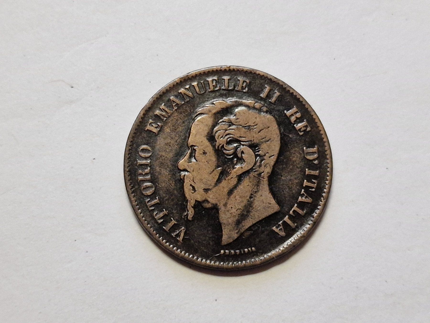 Alle Münzen: Italien 5- Centesimo 1861. – Gebraucht aus Zürich von Moreira01 1
