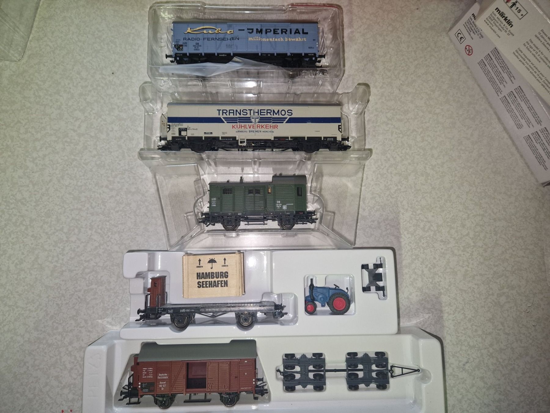 Märklin Modellini di ferrovie: 5 wagons de marque Marklin – Usato da Crésuz venduto da lechat07