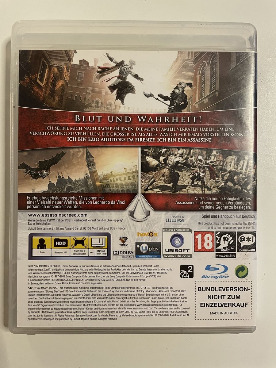 Sony Spiele: Assassins Creed 2, PS3 – Gebraucht aus Zürich von Bomboo 1