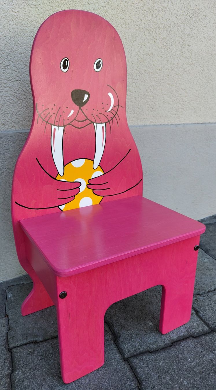Stühle: Kindermöbel / Stuhl Walross pink – Neu (gemäss Beschreibung) aus Stettfurt von deltacharlie1 1