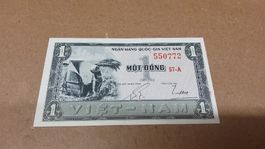 Vietnam 1 Dong, 1957, Salzfelder, Rarität