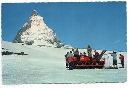 ZERMATT Pistenraupe Raupenfahrzeug Rolba - Ski-Fahrer
