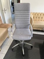 Bürostuhl grau Stoff höhenverstellbar 75cm Lehne