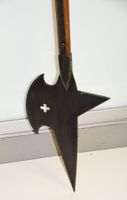 Hellebarde mit Holzschaft Antik Waffen Sammlerstück, Lanze