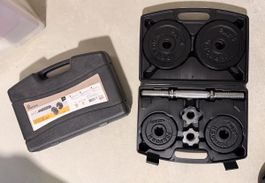 Kurzhantelset (2x) Perform 15 kg im Koffer guter Zustand