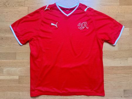 VINTAGE SCHWEIZ Fussball Nati Trikot Puma XL Herren 2008 Rot