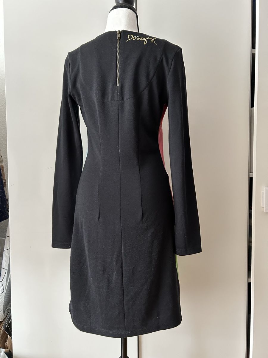 Desigual Vestiti: Desigual Dress, Size M, Black with Square Color Pattern – Usato da Genève venduto da NipponiaNippon 1