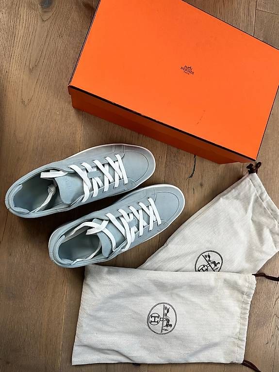 Hermès Scarpe da uomo: NEW Hermès Herren Sneaker, Bleu Glacier, Gr. 43 – Nuovo (secondo la descrizione) da Zunzgen venduto da Vicehead77