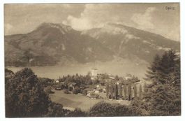 AK Spiez mit Niederhorn / Carte postale Spiez et Niederhorn