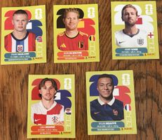 Fussball Panini Sticker 5 Stk. Haaland Mbappe Kane Modric..