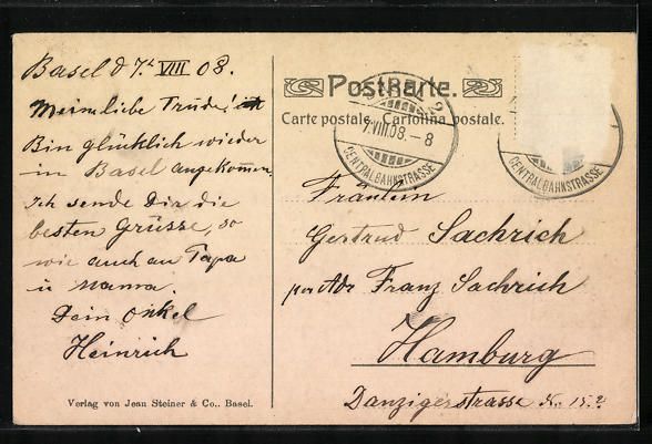Cartes postales: Basel, Strassenbahn auf der neuen mittle – D'occasion à Berlin par bartko-reher 1