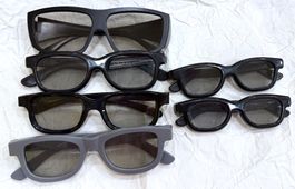6 pairs de lunettes 3D- 4 adultes + 2 enfants