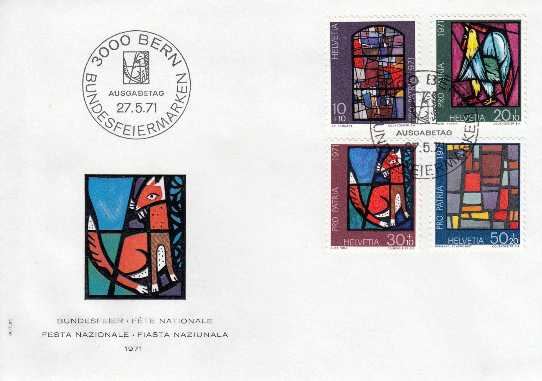 Tutti i francobolli: 1971 Pro Patria FDC 27.5.71 – Usato da Spreitenbach venduto da Mustang_1105