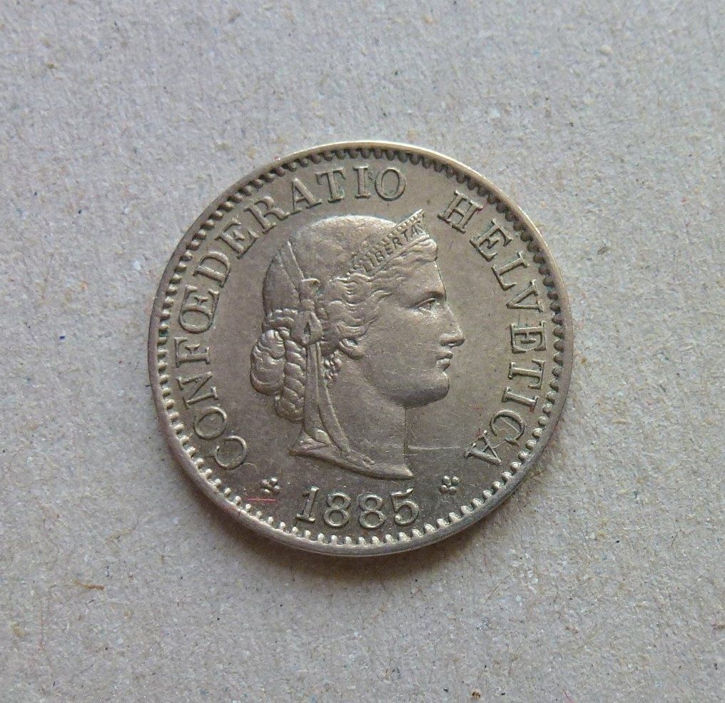 Tutti le monete: ++ 5 Rappen 1885, gute Erhaltung – Usato da Walkringen venduto da Casablanca777