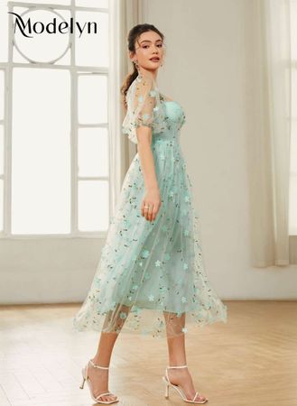 🌸 🫖 Bridgerton Vibes Sommerliches Kleid Blumen Gr S