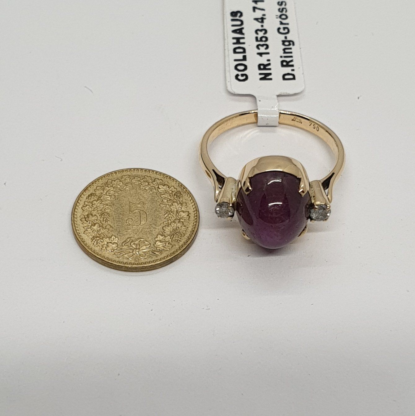 Anelli: Echt 18K Gold - Diamant Ring – Usato da Luzern venduto da Luzern-Goldhaus 4